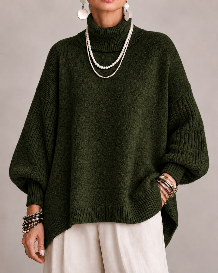 Elegant Oversized Turtleneck Sweater