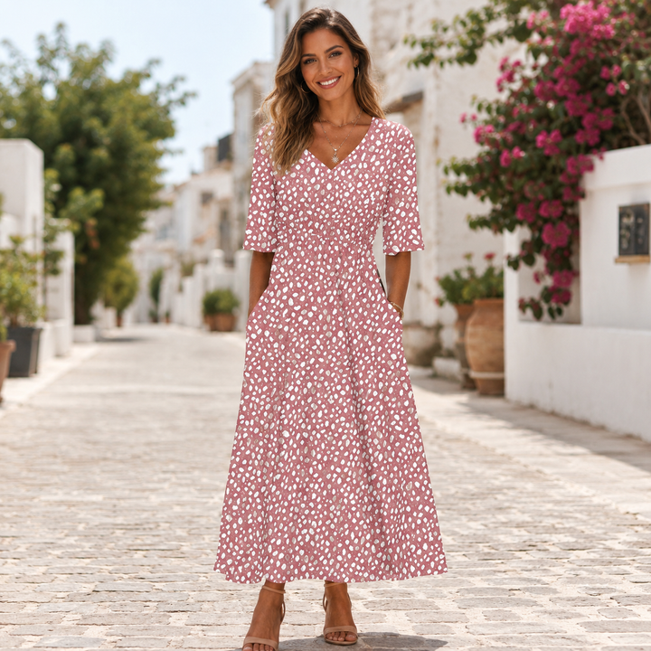 Elegant Tummy-Control Midi Dress