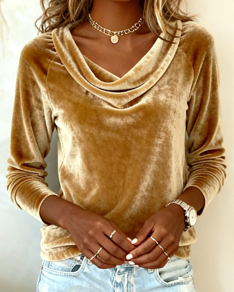 Velvet Long Sleeve Top