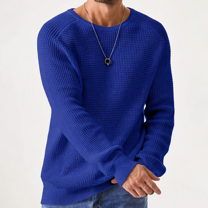 Textured Waffle Knit Sweater