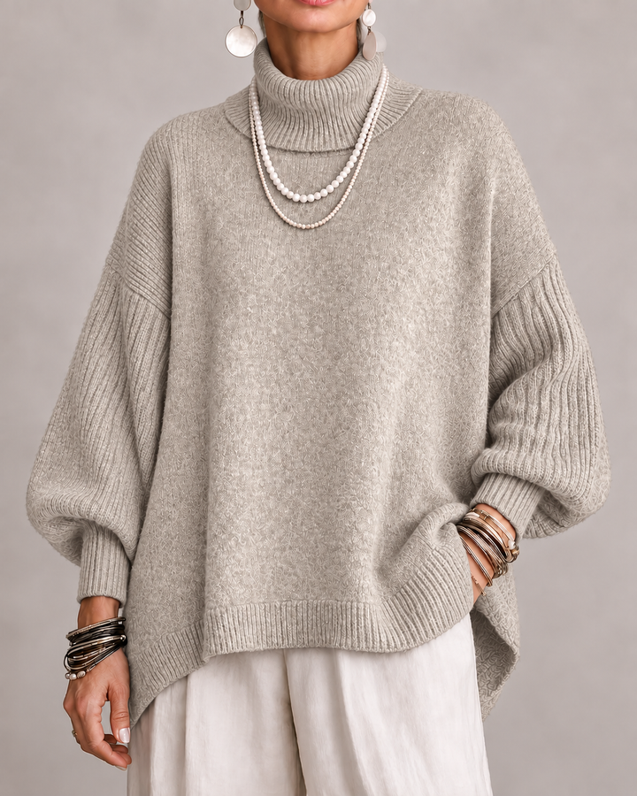 Elegant Oversized Turtleneck Sweater
