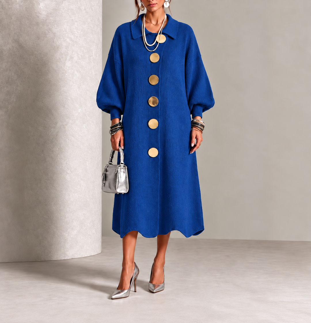 Elegant Button Knit Dress