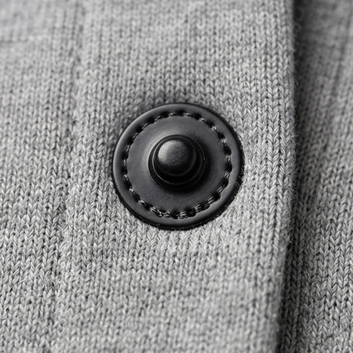 Hooded Knit Cardigan with Buttons