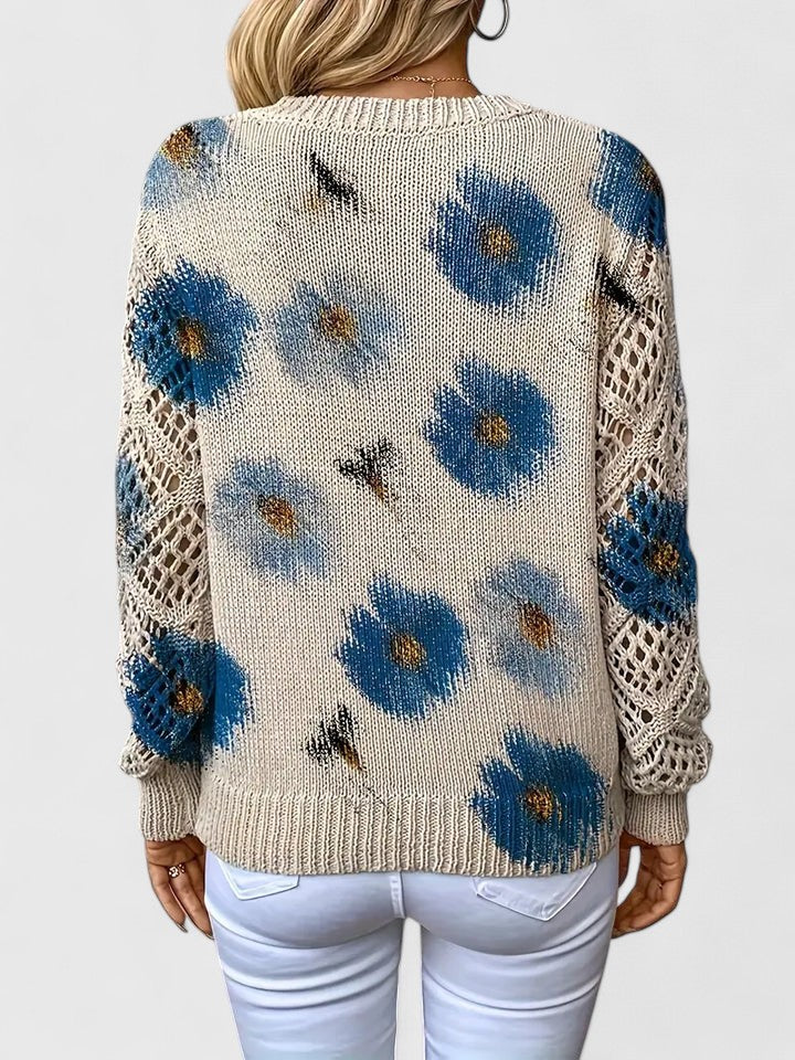 Elegant Floral Sweater