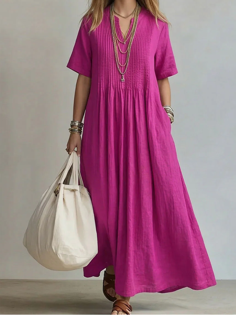 Flowing Pleated Elegant Dress