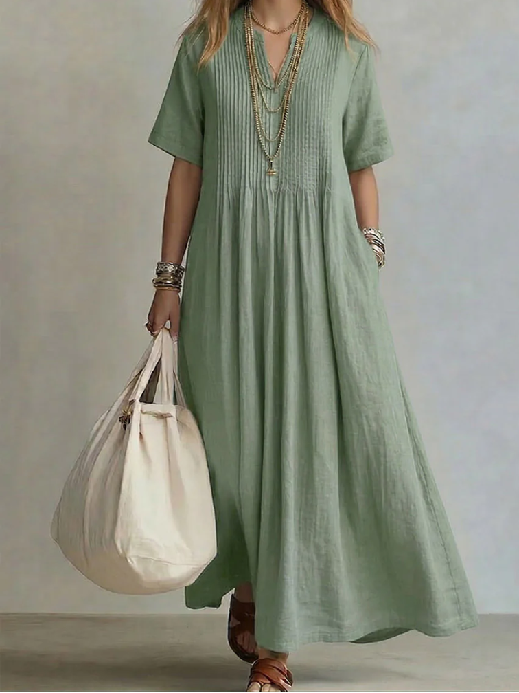 Flowing Pleated Elegant Dress