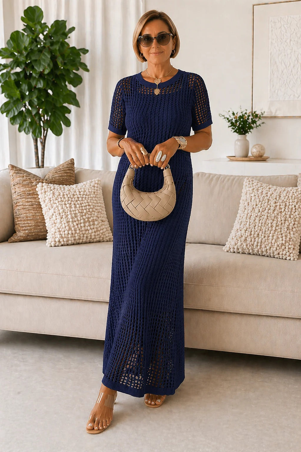 Cut-Out Long Maxi Dress + Free Inner Dress