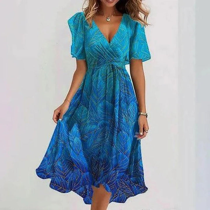 Elegant Colorful Midi Dress