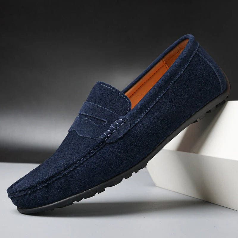 Suede Loafers with Cushioned Comfort
