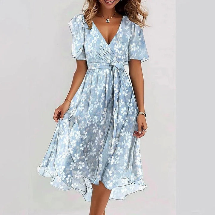 Elegant Colorful Midi Dress