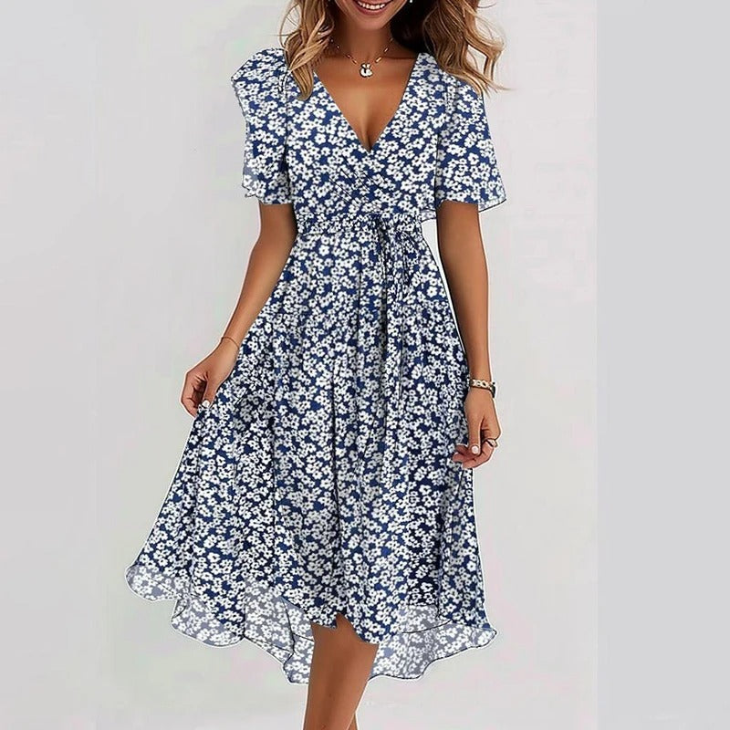Elegant Colorful Midi Dress