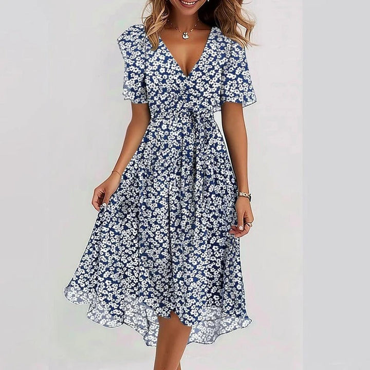 Elegant Colorful Midi Dress