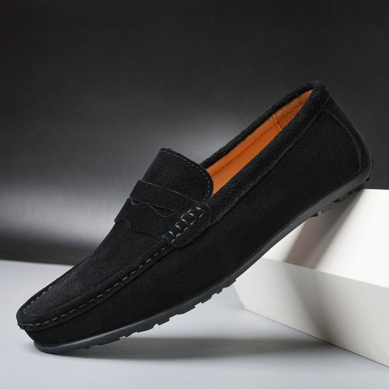 Suede Loafers with Cushioned Comfort