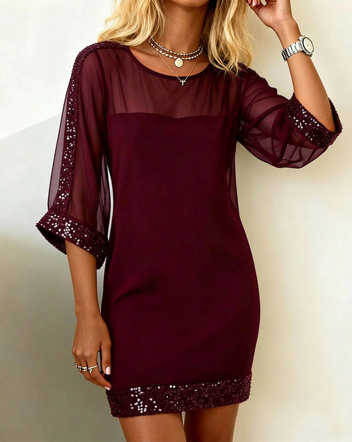 Sparkling Sequin Mesh Dress