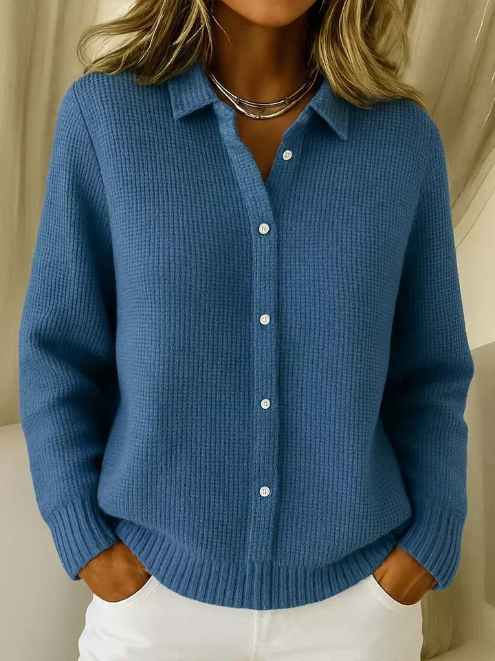 Textured Button-Up Knit Cardigan