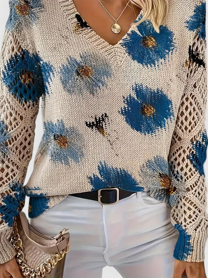 Elegant Floral Sweater