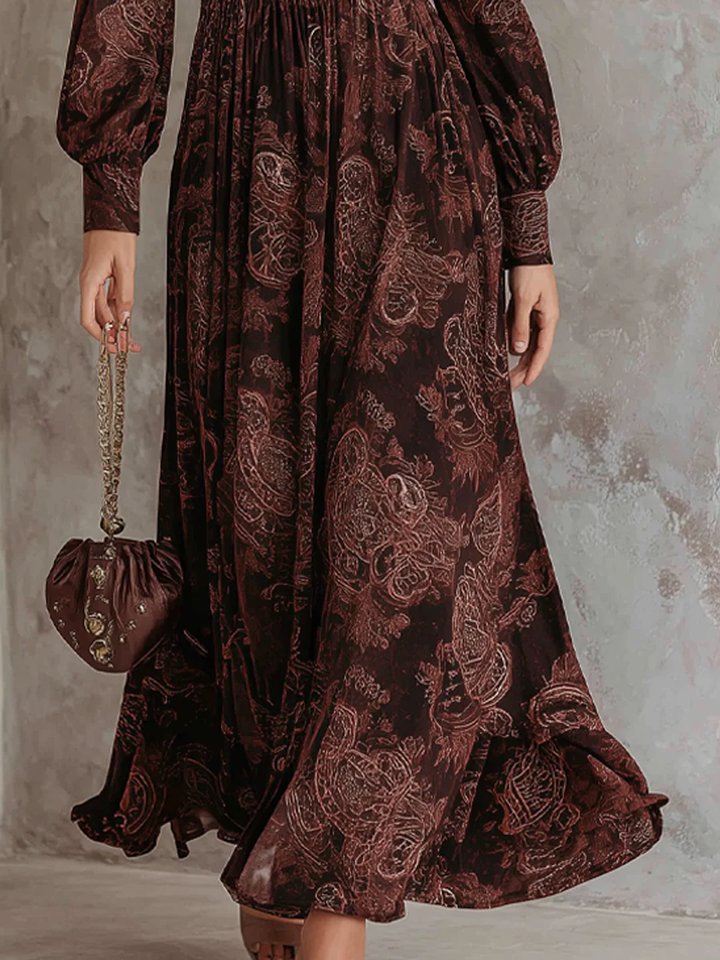 Vintage Paisley Maxi Dress