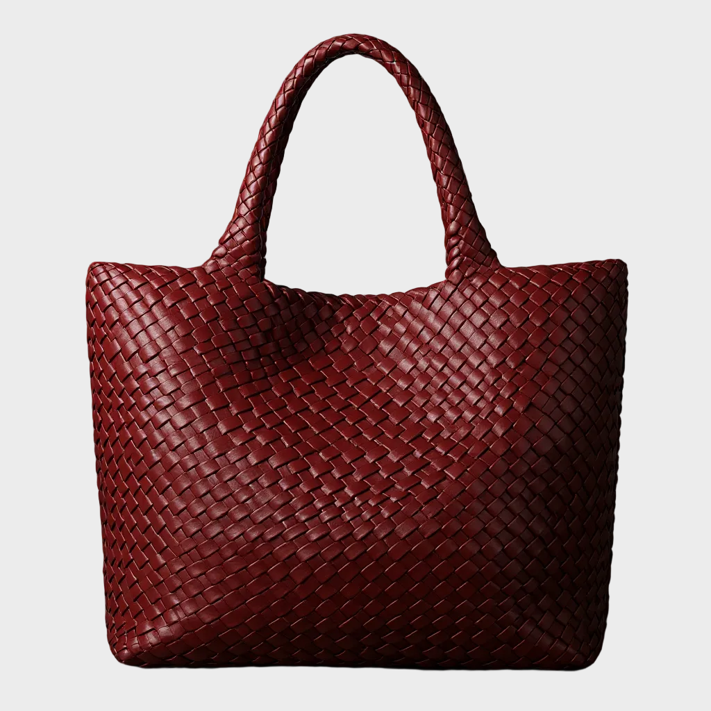 Handwoven Leather Tote Bag