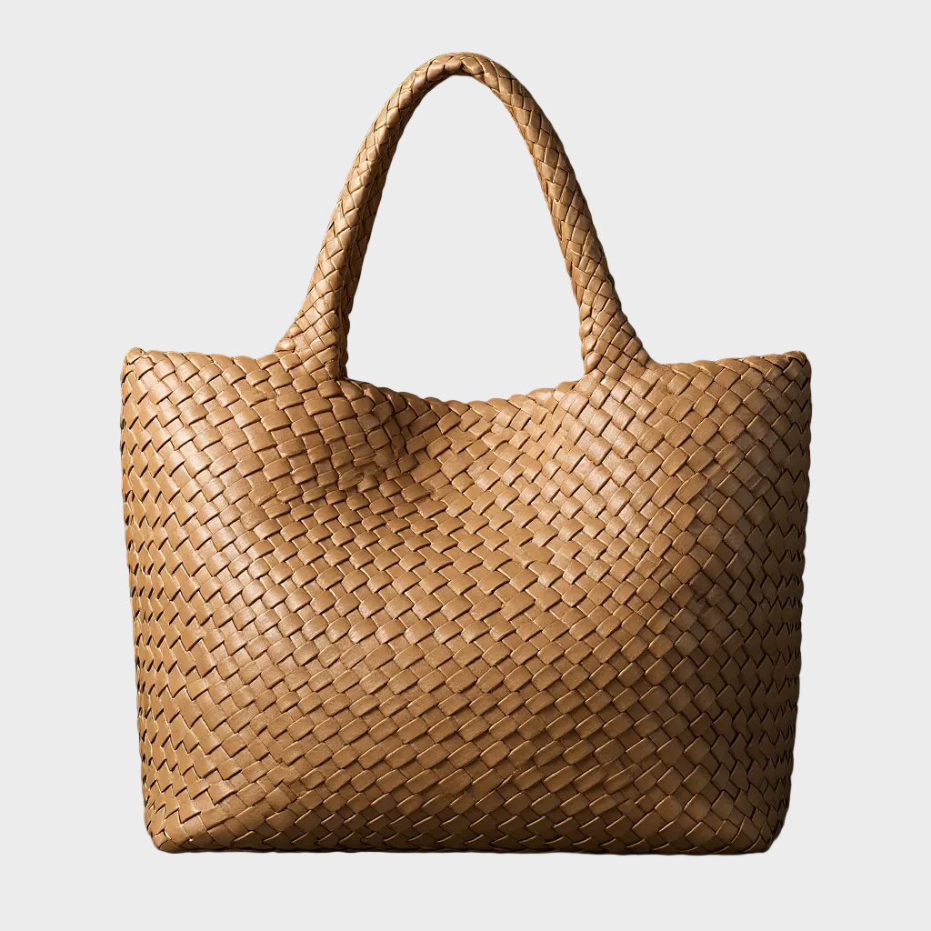 Handwoven Leather Tote Bag