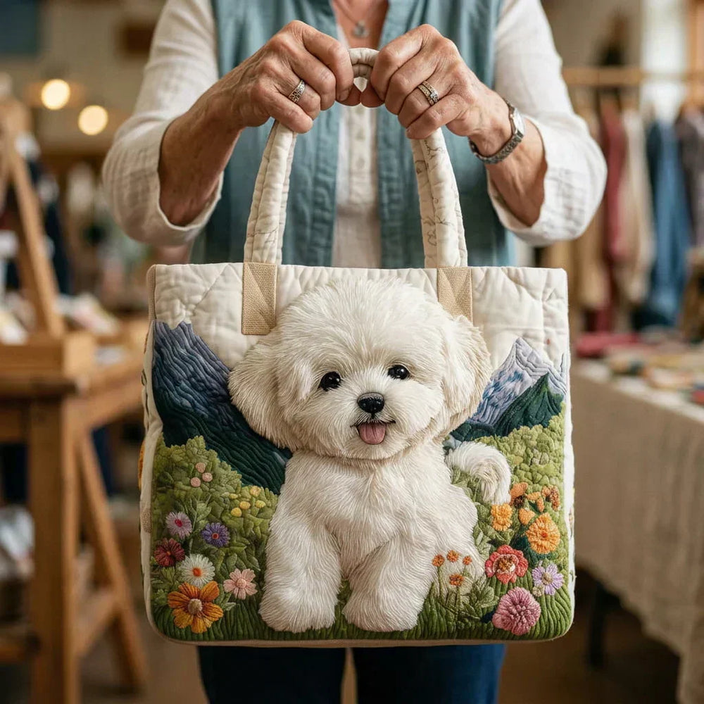 Enchanted Dog Handmade Quilted Tote Bag