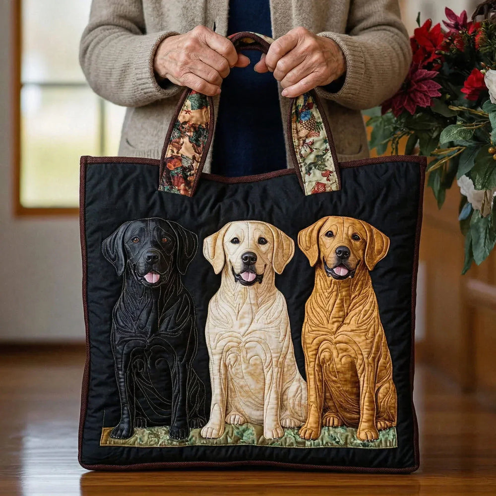 Three Labradors Handmade Tote Bag