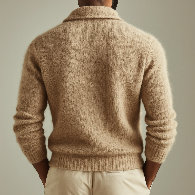 Textured Collared Cardigan