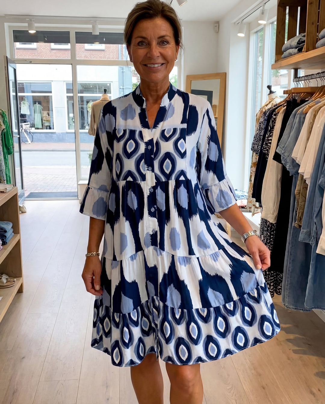 Tummy Hiding Flowing Spring Dress