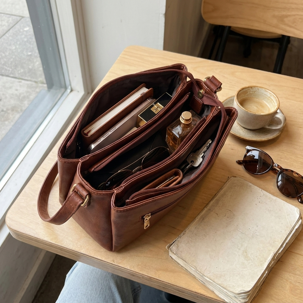 Multi-Compartment Crossbody Bag
