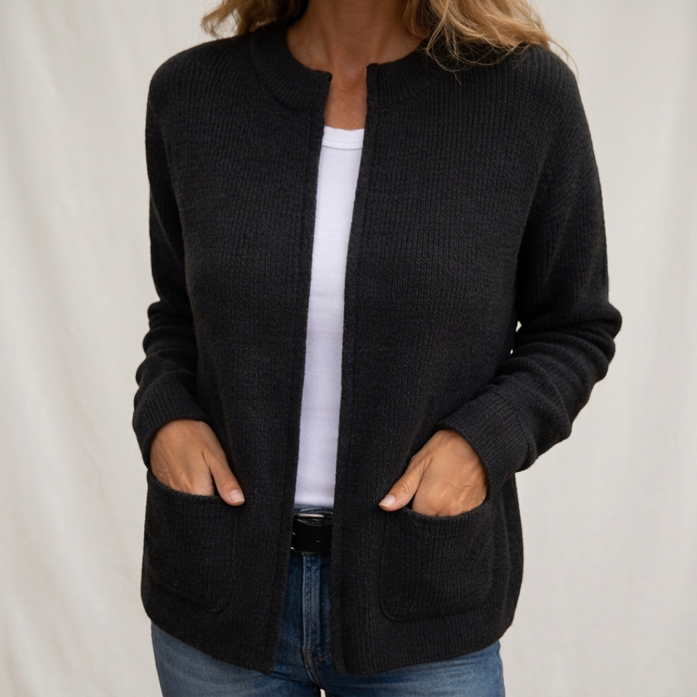 Warm Knit Zip Cardigan