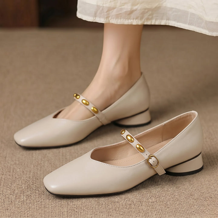 Genuine Leather Flats Aubrey