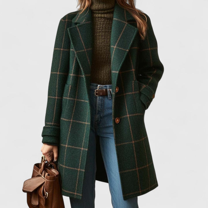 Refined Plaid Coat for Everyday Elegance