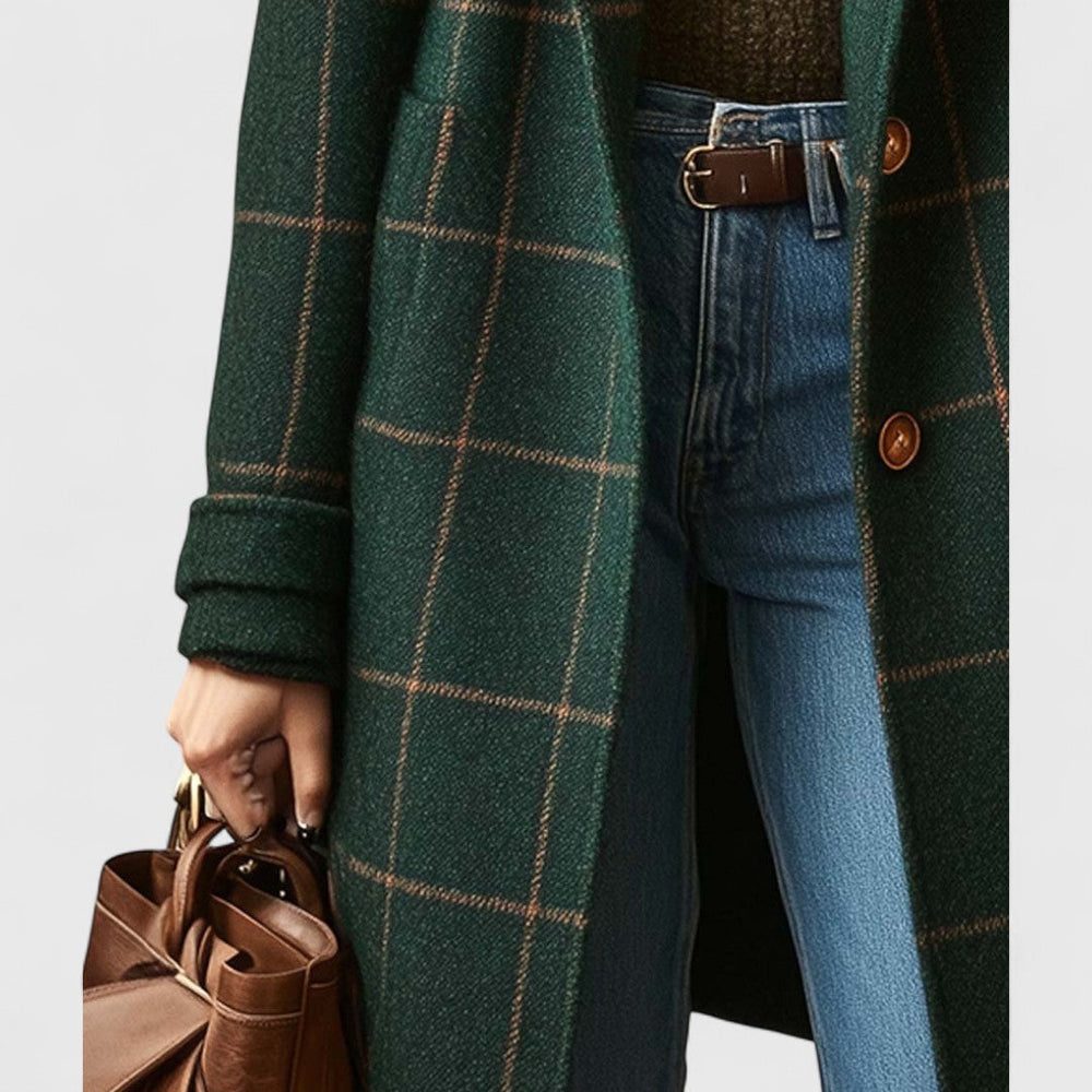 Refined Plaid Coat for Everyday Elegance