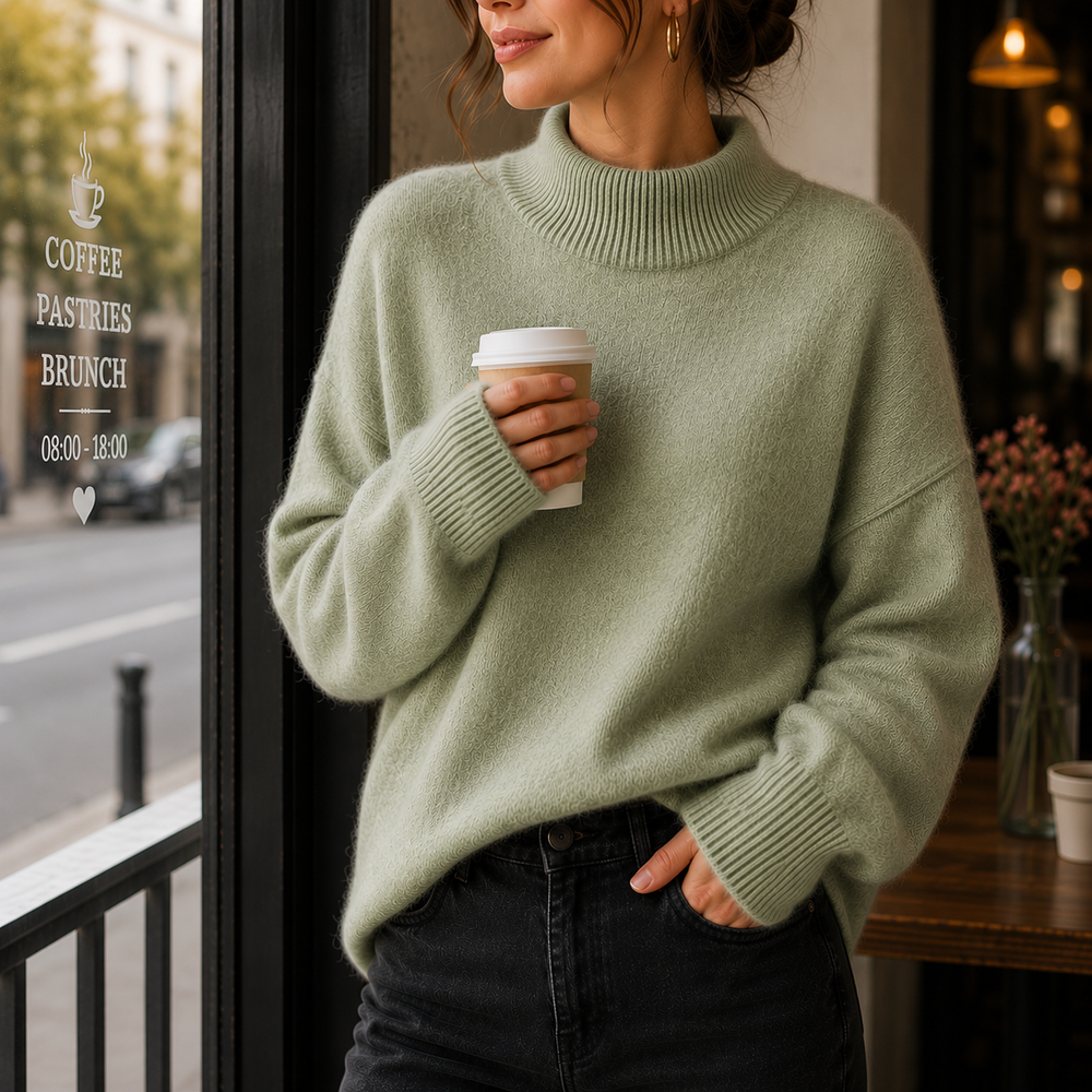 Oversized Womens Turtleneck Sweater