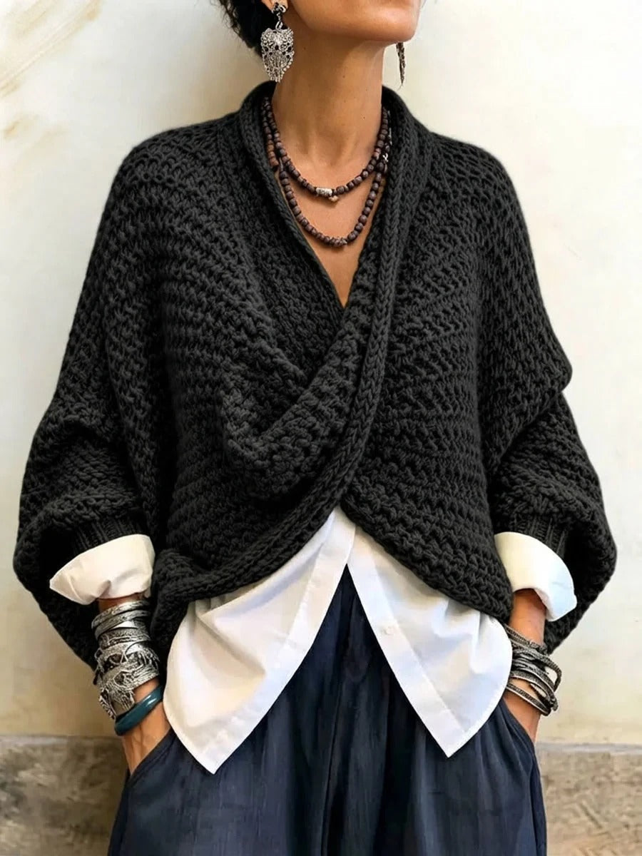 Batwing Crossover Sweater