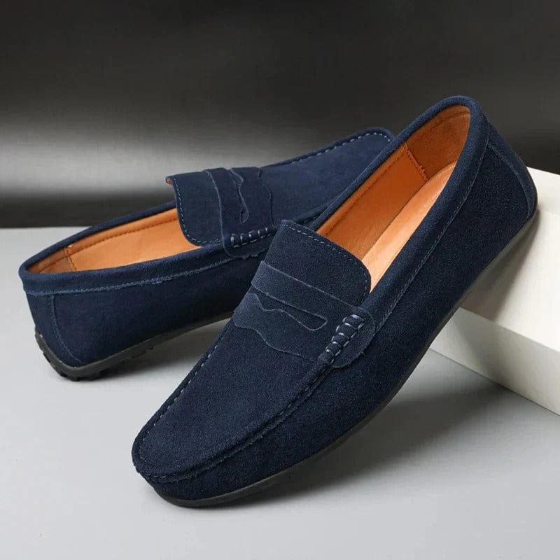 Suede Loafers with Cushioned Comfort