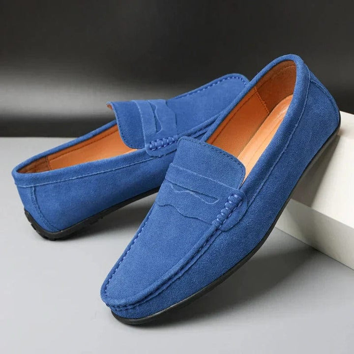 Suede Loafers with Cushioned Comfort