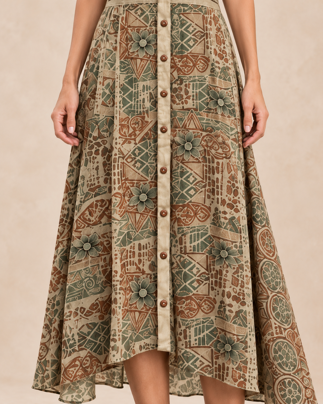 Botanical Print Maxi Dress