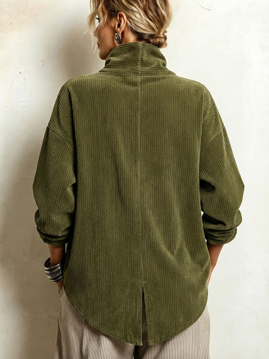Olive Green Corduroy Sweater