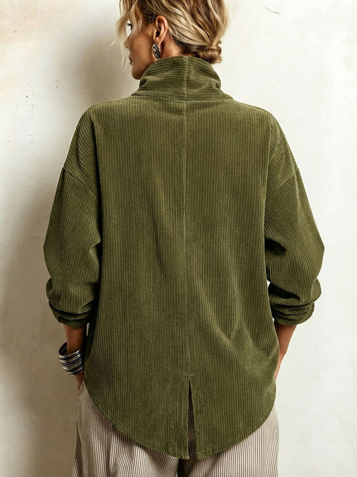 Olive Green Corduroy Sweater