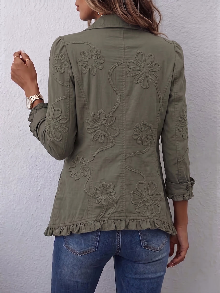 Embroidered Frill Jacket
