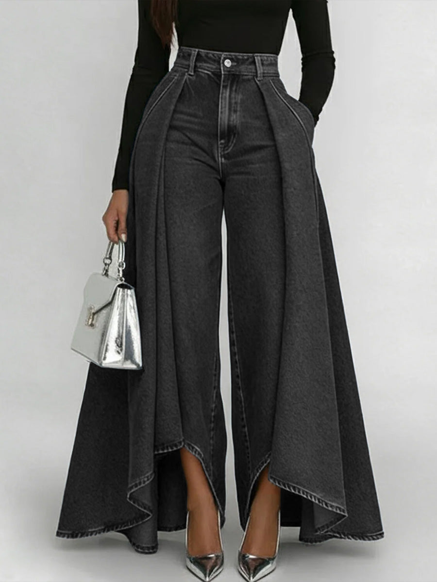 High-Waisted Relaxed Wide-Leg Jeans