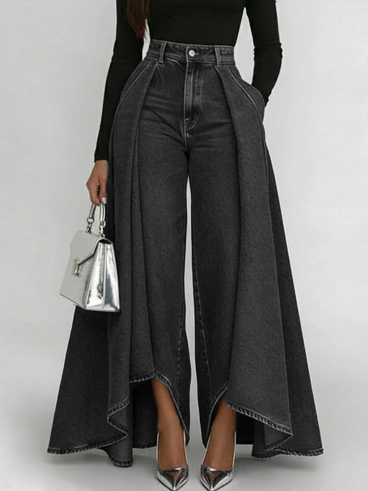 High-Waisted Relaxed Wide-Leg Jeans