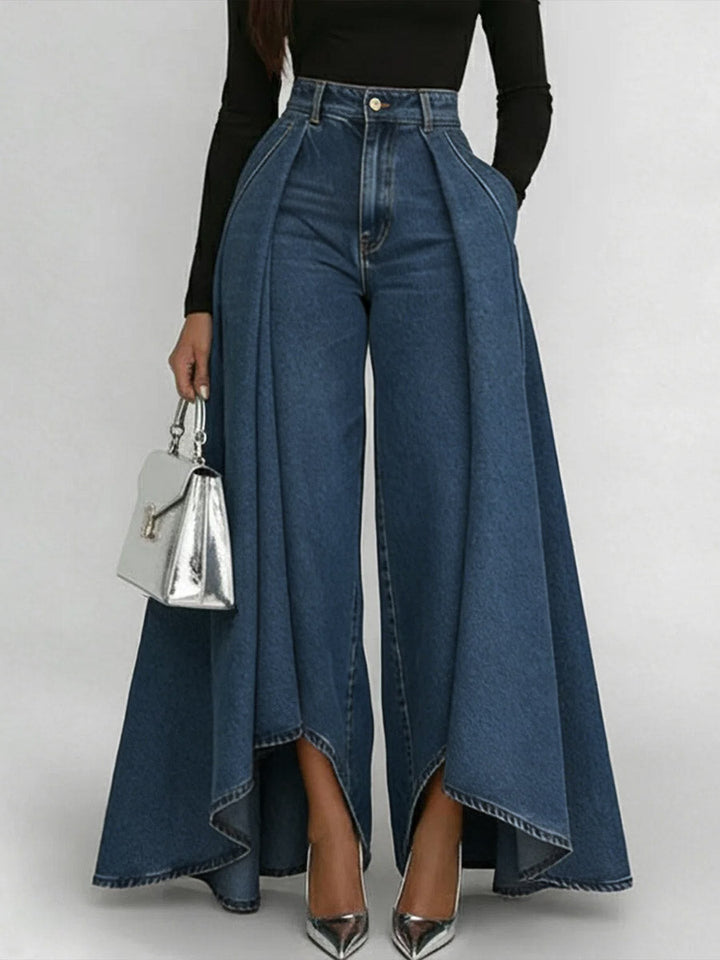 High-Waisted Relaxed Wide-Leg Jeans