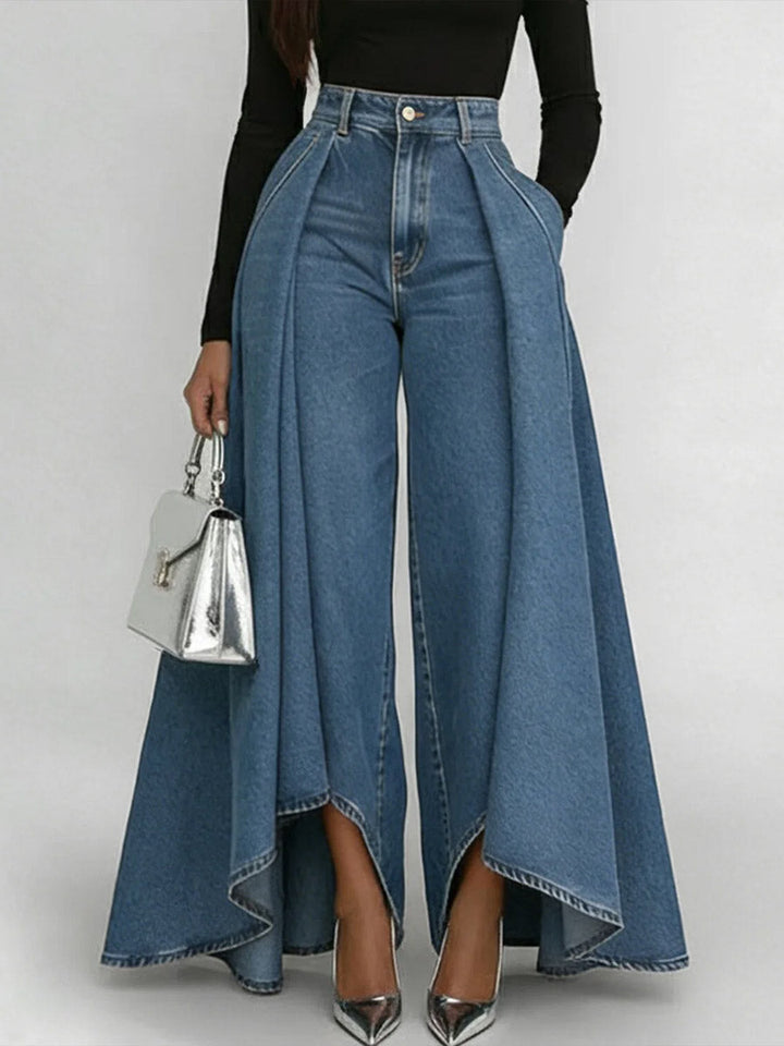 High-Waisted Relaxed Wide-Leg Jeans