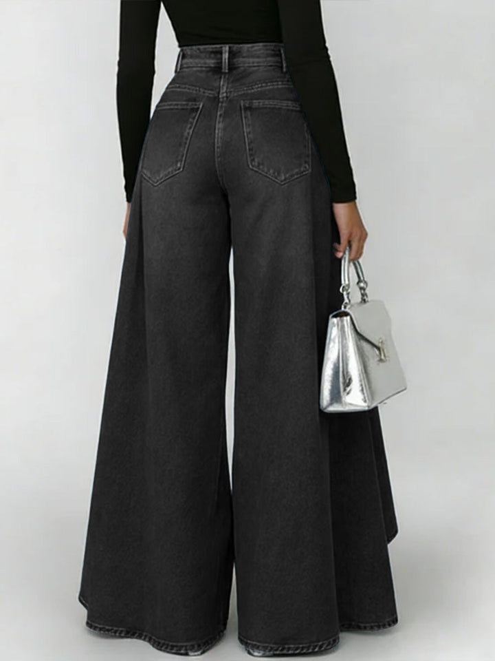 High-Waisted Relaxed Wide-Leg Jeans