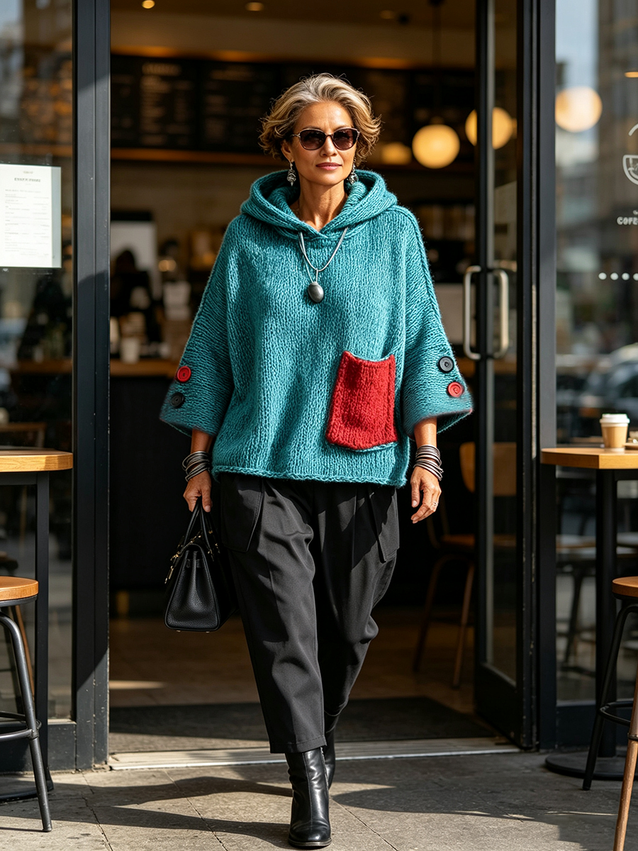 Chunky Knit Hooded Sweater