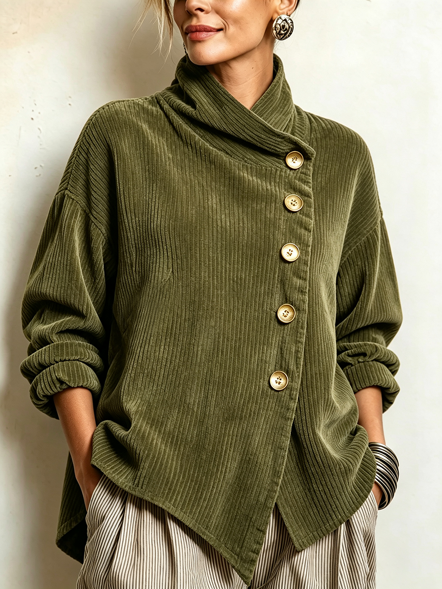 Olive Green Corduroy Sweater
