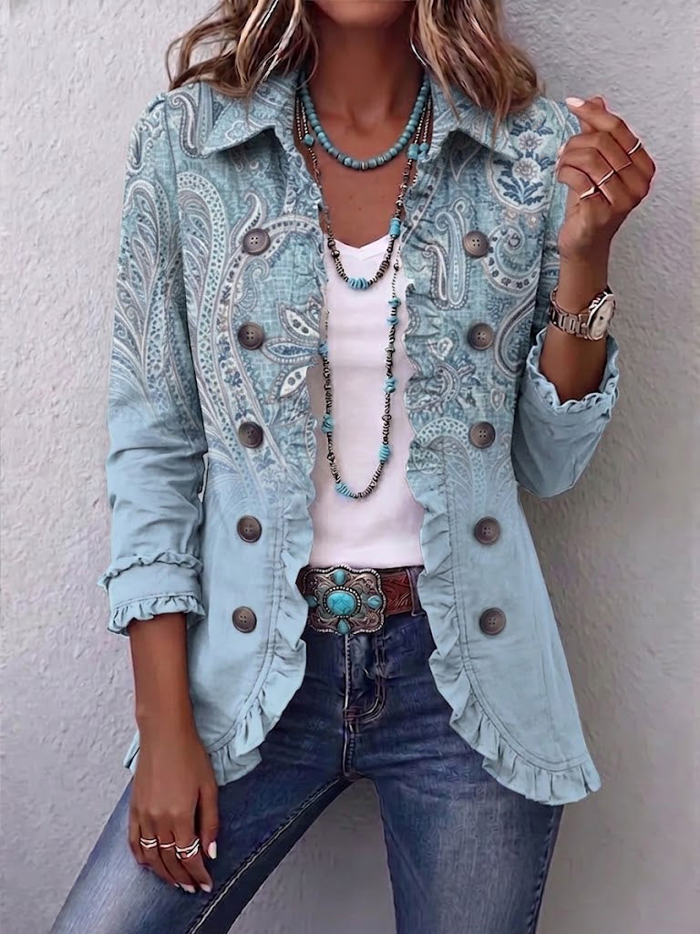 Vintage Paisley Frill Jacket