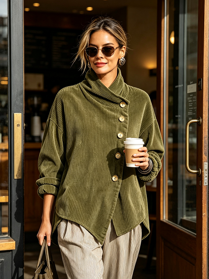 Olive Green Corduroy Sweater