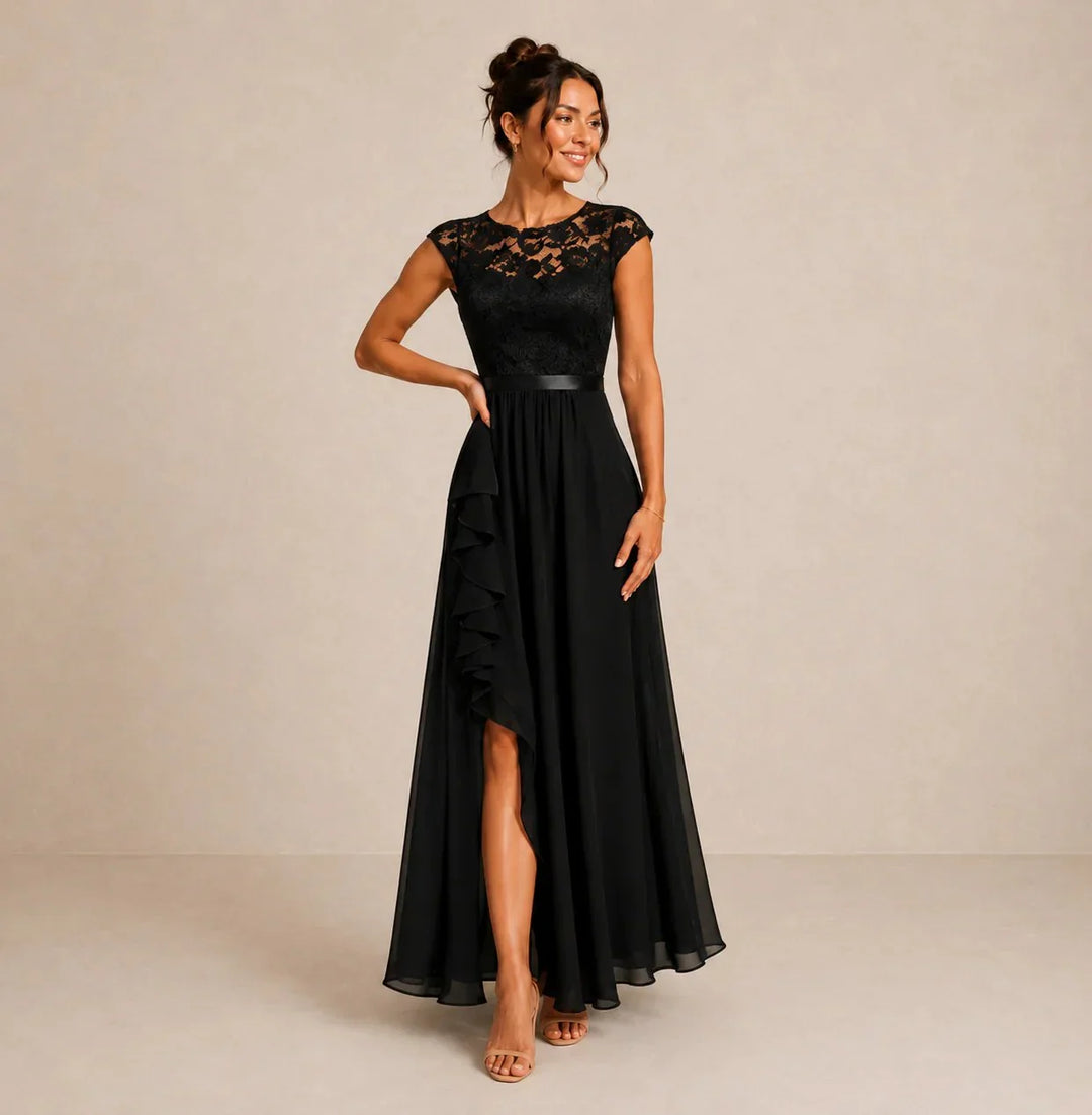 Elegant Lace Slit Dress